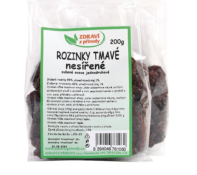 Rozinky tmavé nesířené