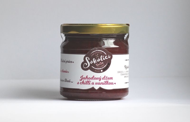 Jahodový džem s chilli a vanilkou