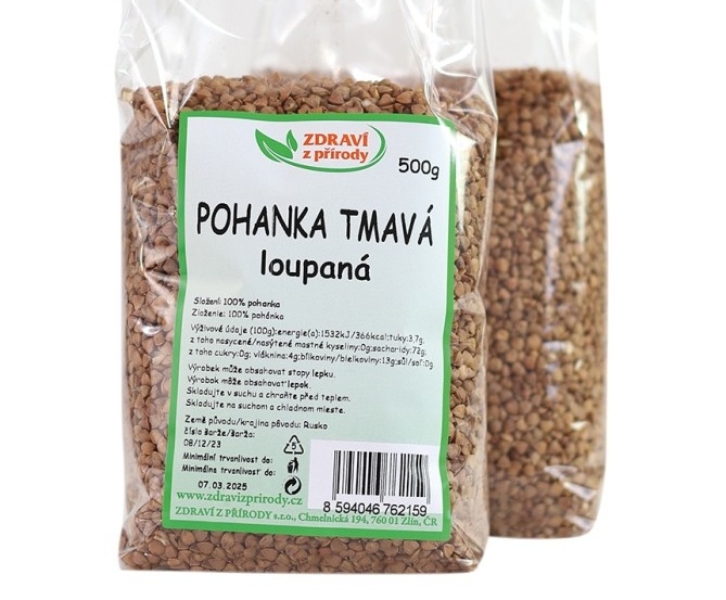 Pohanka tmavá loupaná