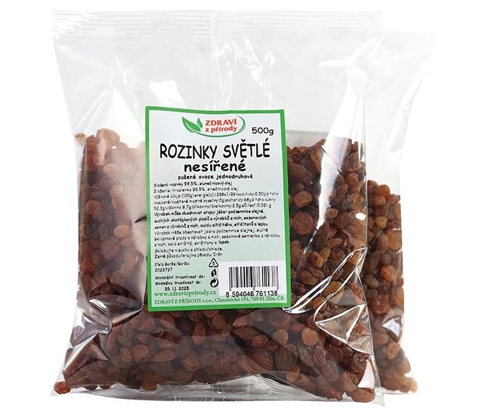 Rozinky světlé nesířené