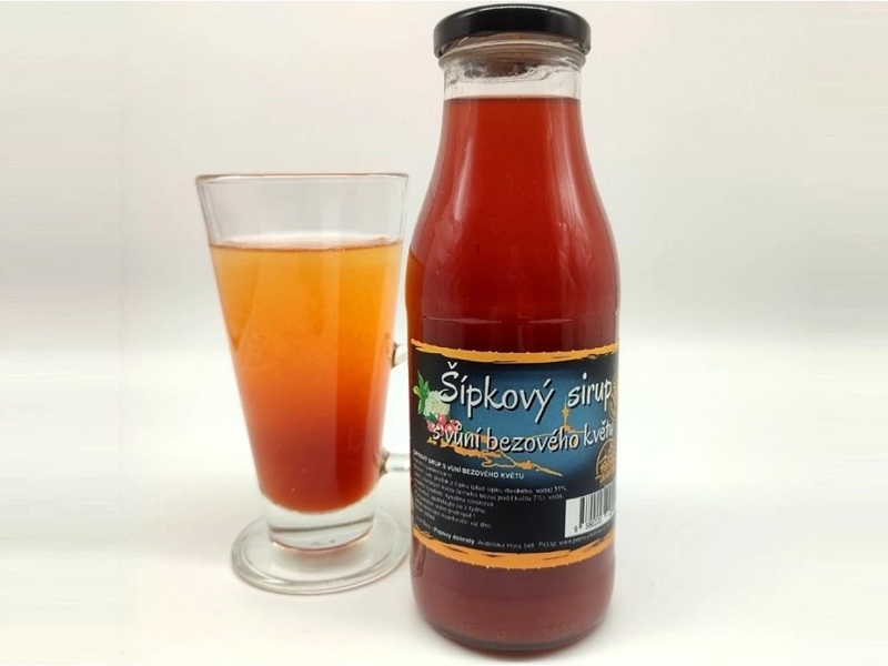 Sirup šípek s bezovým květem