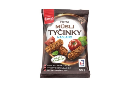 Müsli tyčinky naslano rajče-bazalka
