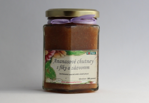 Ananasové chutney s fíky a zázvorem