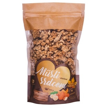 Musli srdcem spékané ořechové s javorovým sirupem 350g